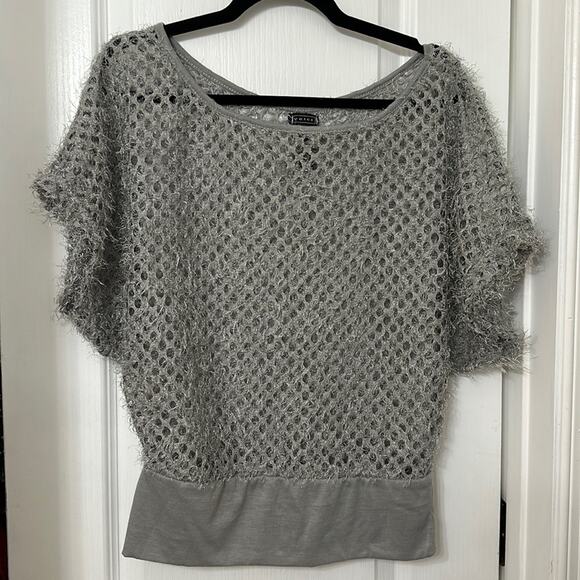 Voice gray fuzzy top size L - Picture 1 of 3